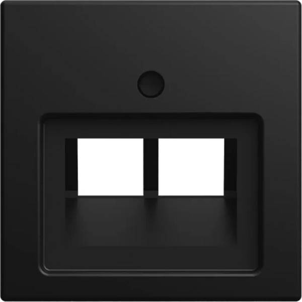 UPO 2-voudig afdekplaat data/tel mat zwart Balance - 1 - stuk