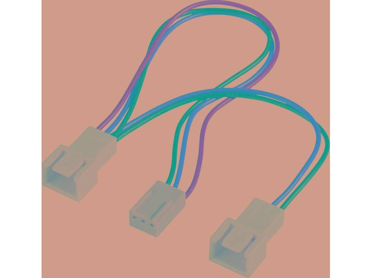 PC-ventilator Y-kabel [2x PC-ventilator stekker 3-polig 1x PC-ventilator bus 3-polig]