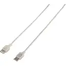Renkforce RF-4538152 USB-kabel USB 2.0 USB-A stekker, USB-A bus 3.00 m Doorzichtig