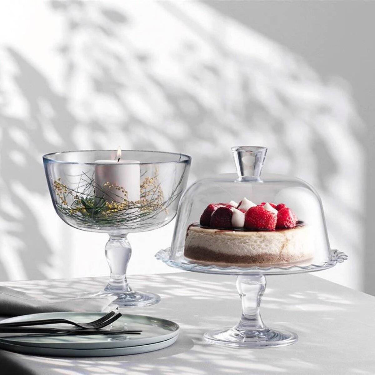 Pasabahce Petite Patisserie Serveerschaal met deksel - 26,5 x 26 cm-4