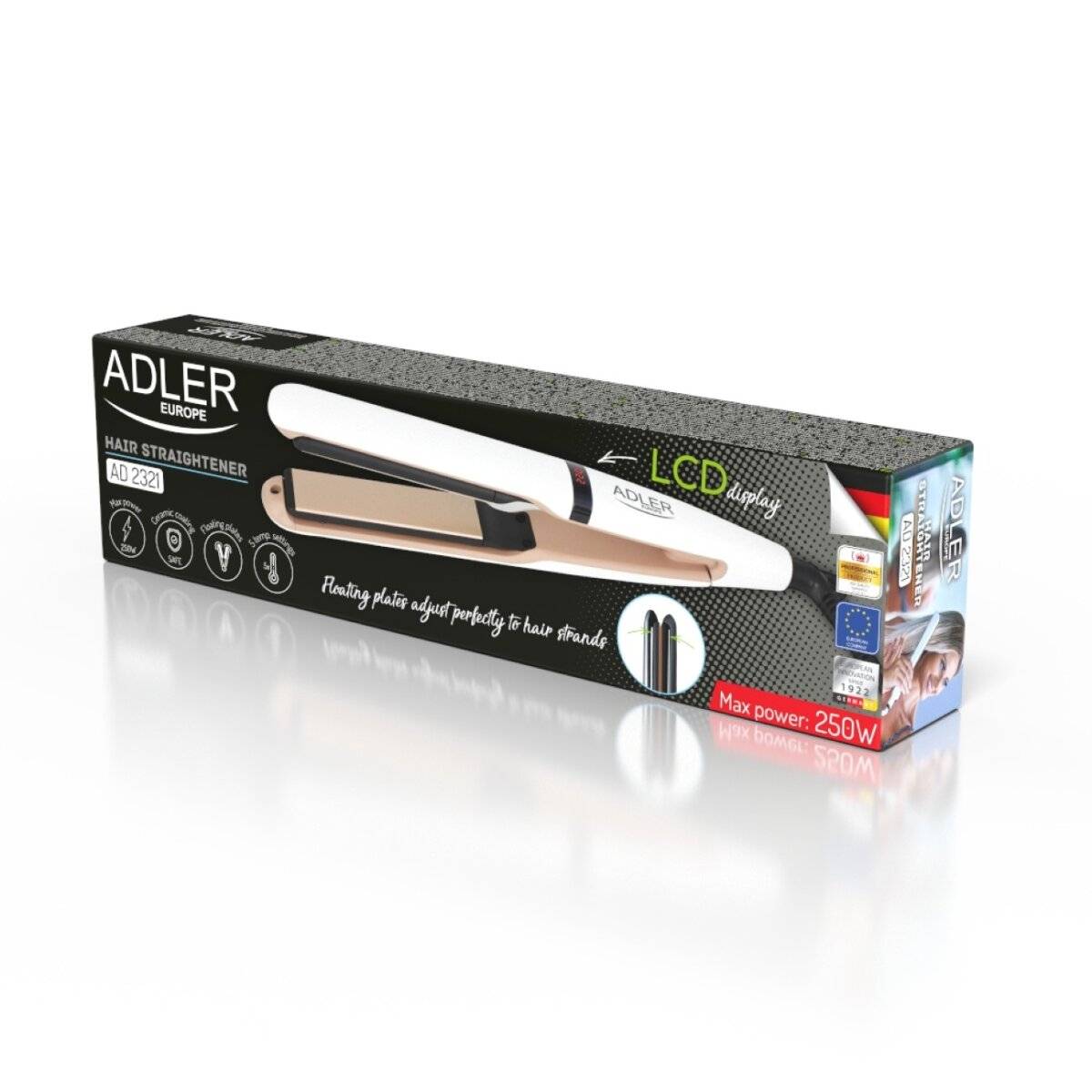 Adler AD 2321 stijltang met lcd-display en 5 temperatuurinstellingen, 140–220 °C-3