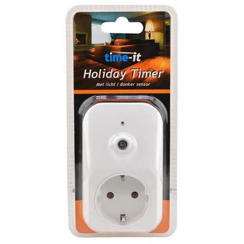 Vakantieschakelaar + licht/donker sensor - 1 - stuk - wit-0