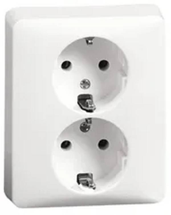 2voudig WCD+RA  inbouw WW    H80.6512WW - 1 - stuk - wit/wit
