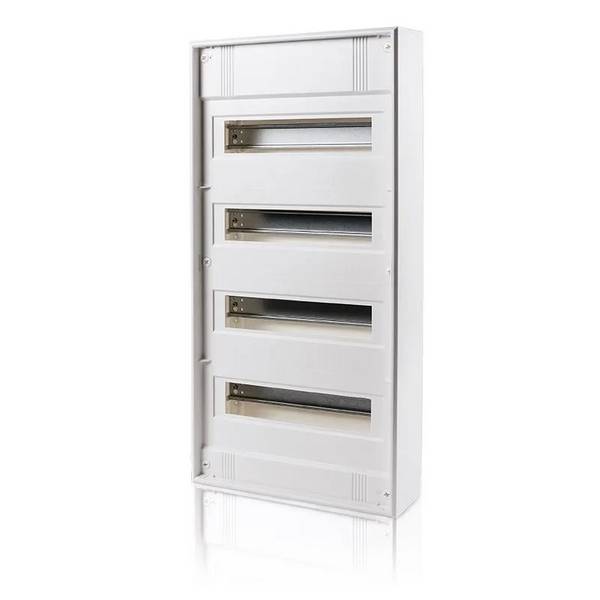 Opbouwverdeler 4rij 48mod +klem lege groepenkast IP30 - wit