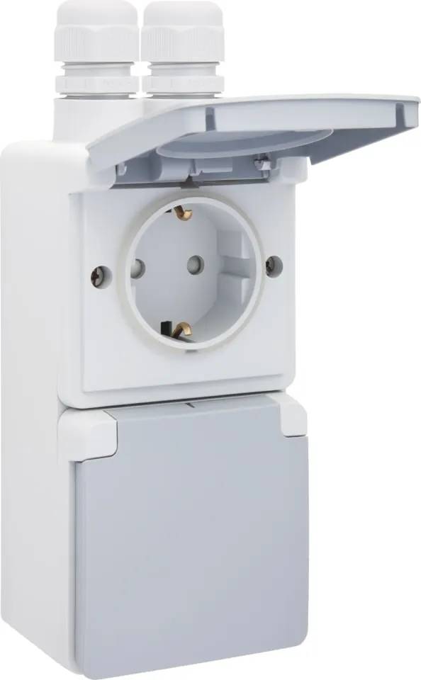 Hydro WD WCD RA 2V voorbedraad verticaal - insteek grijs - grijs-0