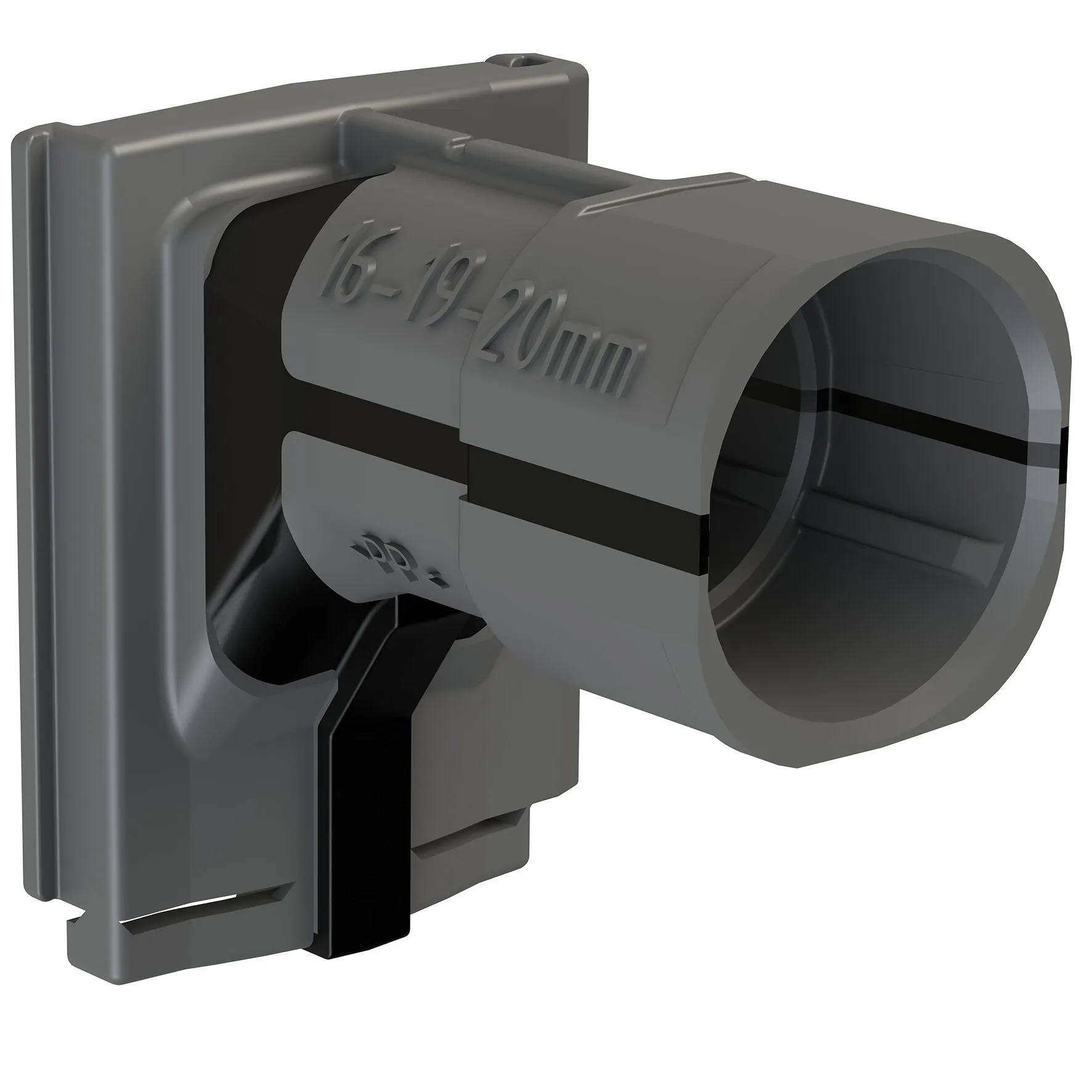 Inzetstuk enkel 16/19mm tbv Attema inbouwdoos U40/U50 - 10 stuk(s) - grijs-0