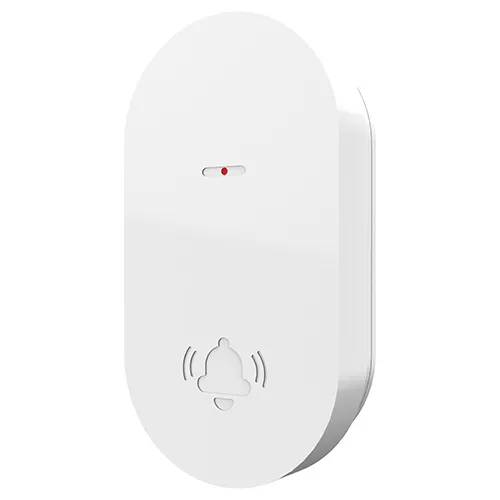 Deurbelset draadloze ontvanger met LED + drukker wit-1