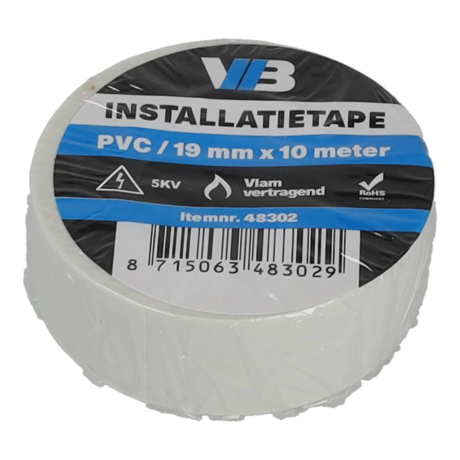Installatie tape 19mm x 10meter wit - 1 - stuk-0