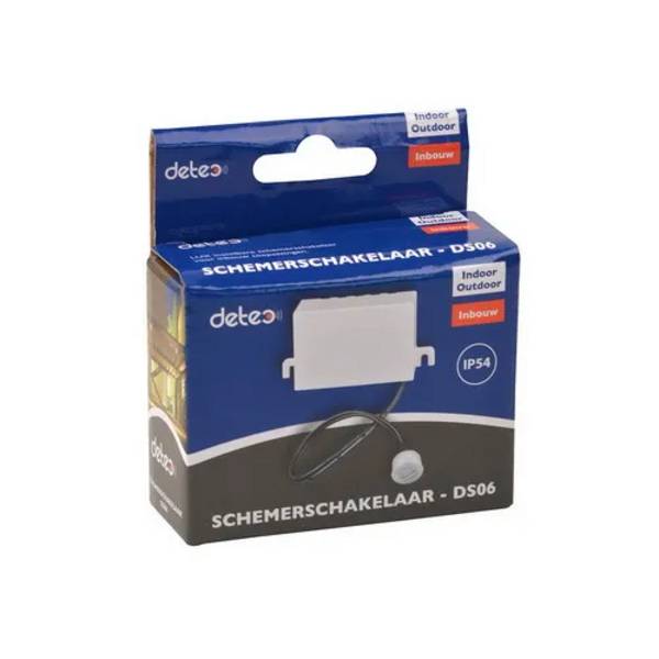 Schemerschakelaar outdoor inbouw schakelt 1000W - wit