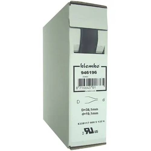Krimpkous 38.1-19.1mm zwart 2.5m-0