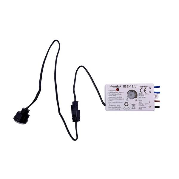 Schemerschakelaar inbouw 0.5A 5-300lux IBE-12/LI - wit
