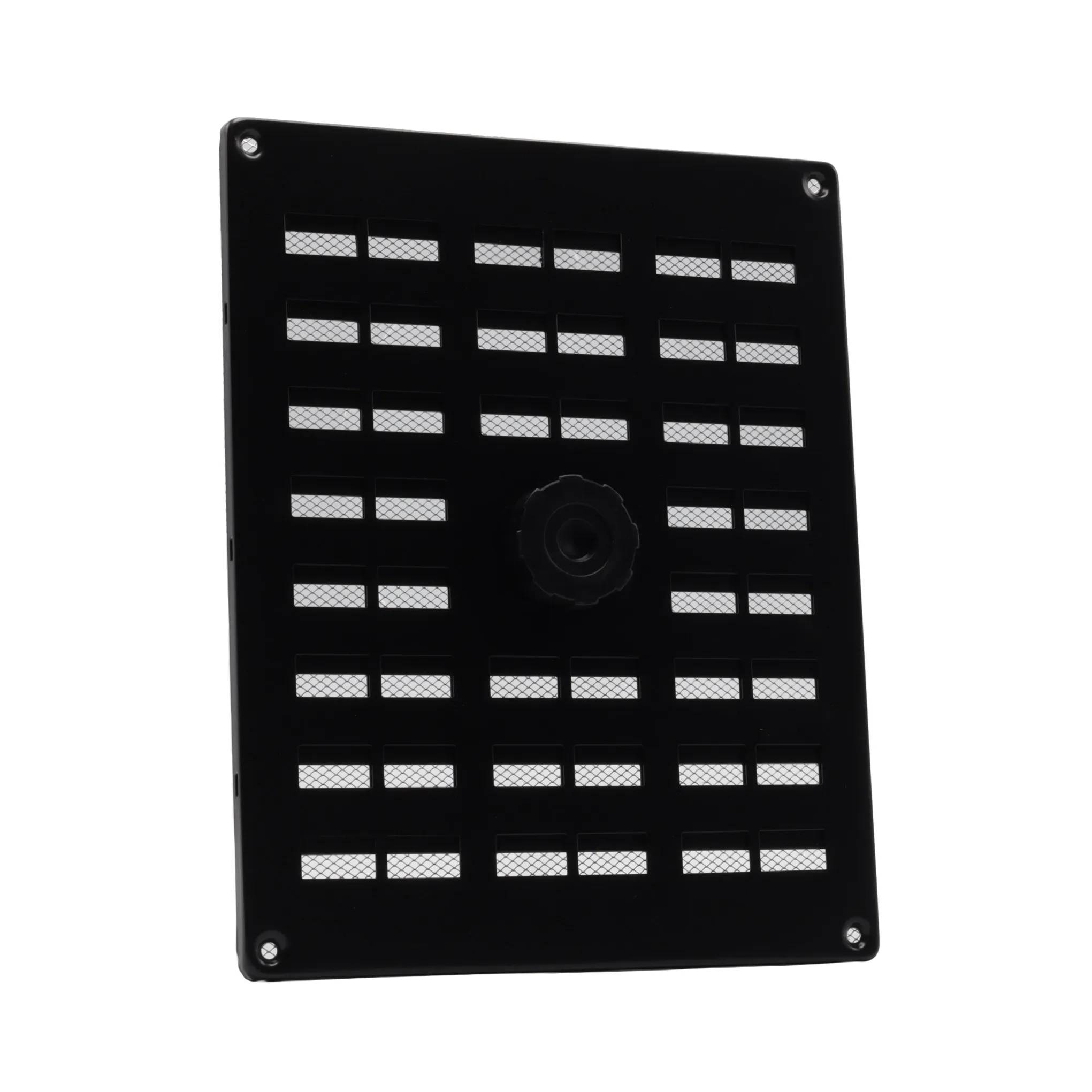 NEDCO Alu. Schuifrooster 250X200mm, Gaas, Zwart-0