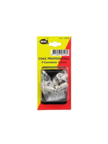 F-connector 5.5mm 5 stuks in blister - 1 - blister - metaal-0