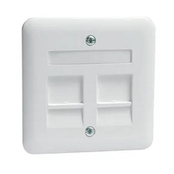 Afdek. 2voudig - data outlet  D80.610MJ2NAW  - 1 - stuk - creme