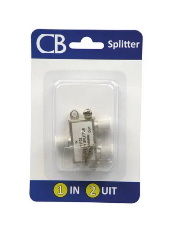 F-connector splitter 2 voudig metaal  - 1 - stuk - metaal