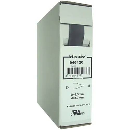Krimpkous 9.5-4.7mm zwart 8m-0