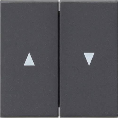 Alt. 52853 - Schakelwip 2V + pijlsymbool mat antraciet - oud model - 1 - stuk - mat/antraciet-0