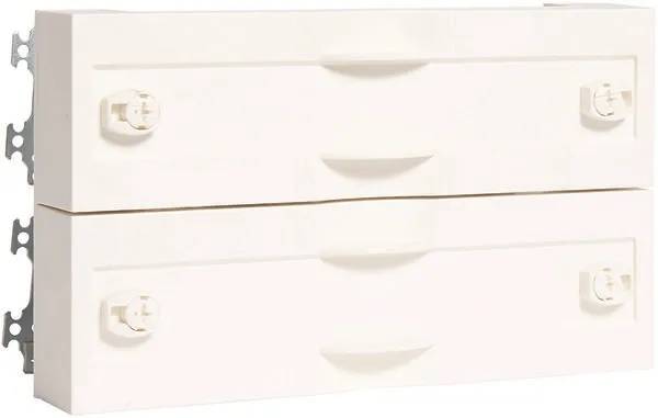 Aardrailunit 16mm² + lege unit, h x b = 75 x 250 mm - wit