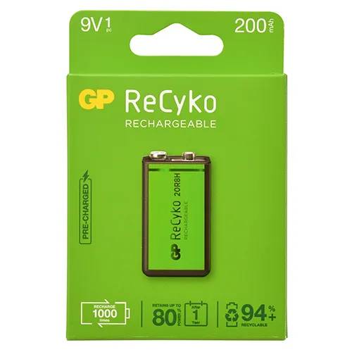 GP Recyko+ 1 x 9V 200mAh - groen-0