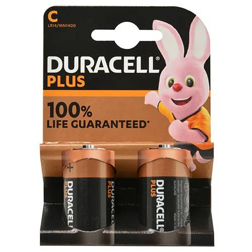 Duracell Plus Power 2 x C 1.5V - 10 - blister - zwart-0