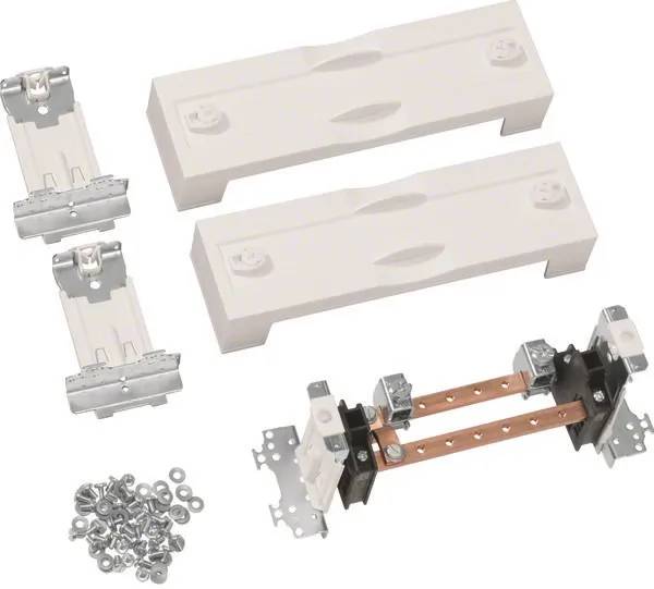 Aardrailunit 50 mm² + lege unit, h x b = 75 x 250 mm - wit