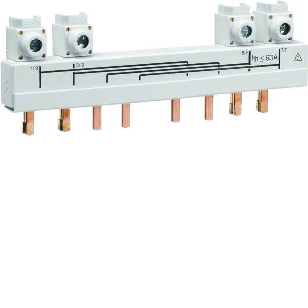 Doorverbindingsrail 20-40A 4-polig voor 28528 - grijs