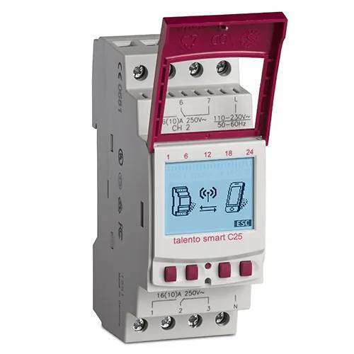Schakelklok digitaal 2-kanaal week astro Talento smart C25 - grijs-0