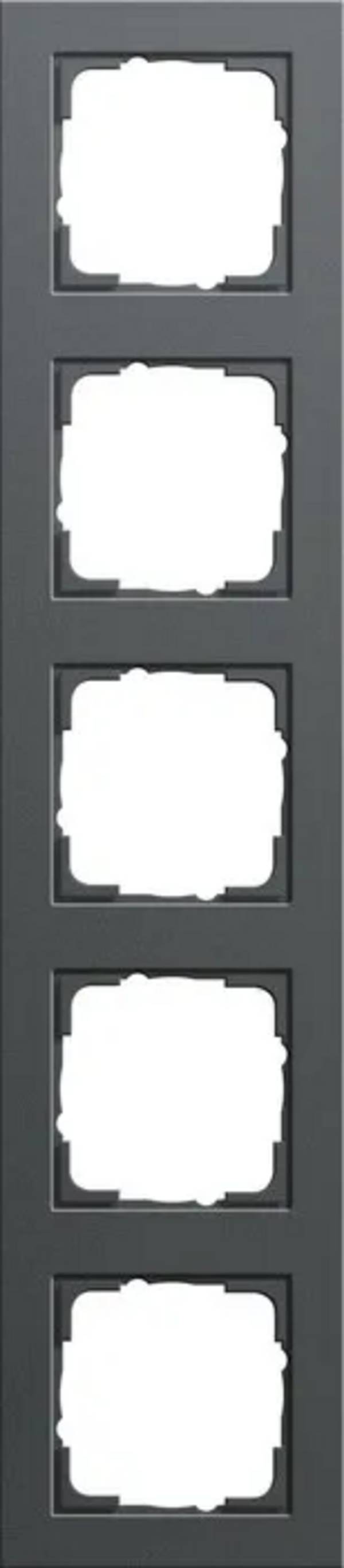 E2 afdekraam 5V mat antraciet - mat/antraciet