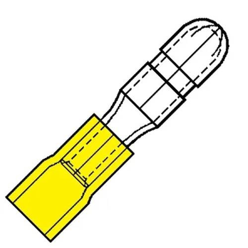 Kabelschoen rondsteker M5 4-6mm² - 100 - stuk(s) - geel-0