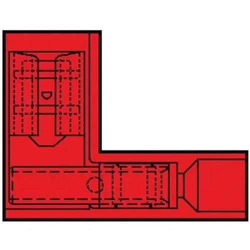 Kabelschoen vlakstekerhuls haaks 0.5-1.5mm² - 100 - stuk(s) - rood-0
