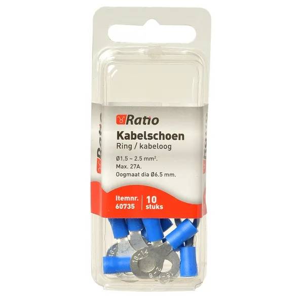 Kabelschoen oog BM=6mm 1,5-2,5mm² - 10st in blister - 1 - blister - blauw-0