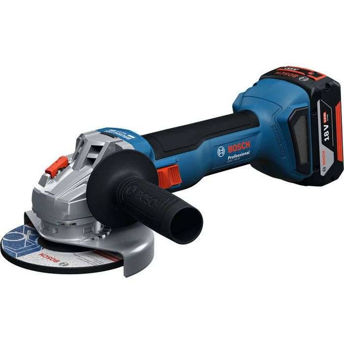 BOSCH PROFESSIONAL Haakse slijper 125 mm - GWS 18V-8 - BOSCH - met 2 x 18V 4.0Ah accu's - lader - L-Boxx - 06019N9002-2