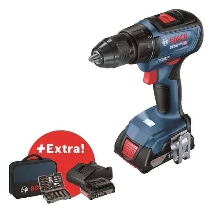 Bosch Professional GSR 18V-50 boor-schroefmachine + 2 x 2.0Ah accu's + GAL 18V-20 lader + 43 accessoires + Tas-0