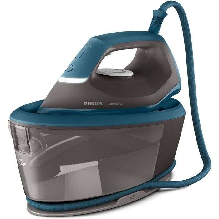 Stoomstrijkijzer - PHILIPS - PSG2001/80 - 2000-serie - 6 bar - 1,4 liter - Grijs/Blauw-0