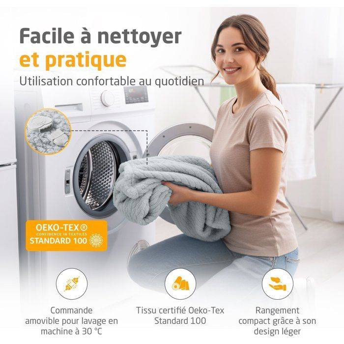 Omkeerbare Verwarmde Deken MEDISANA HB 416 120 W 9 Instellingen 180 x 130 cm Grijs-3
