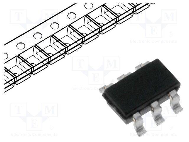 TEXAS INSTRUMENTS LM2734YMK/NOPB PMIC; omvormer DC/DC; Uin: 3÷20VDC; Uuit: 0,8÷18VDC; 1A; TSOT23-6 - 1 stuk