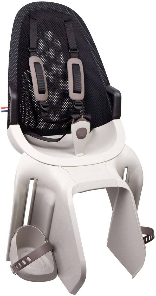Kinderzitje achter Qibbel Air met dragerbevestiging (CFS) - Pebble Grey