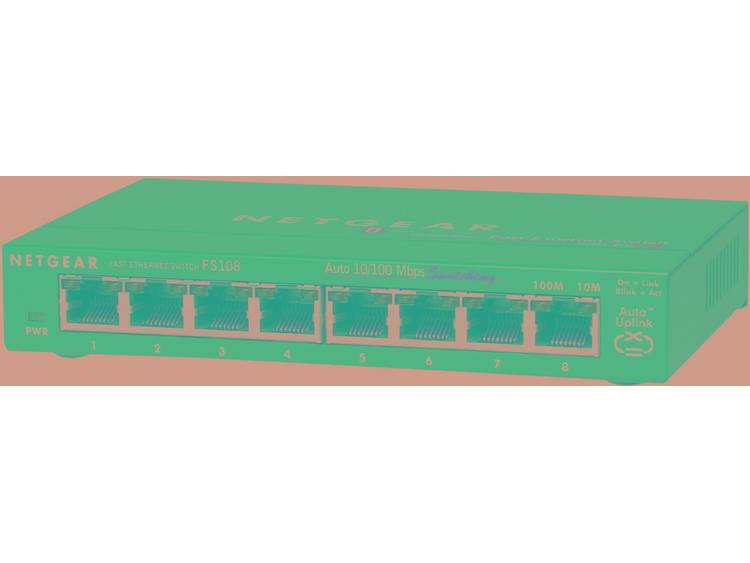 Netwerk switch RJ45 Netgear FS108 8 poorten 100 Mbit-s
