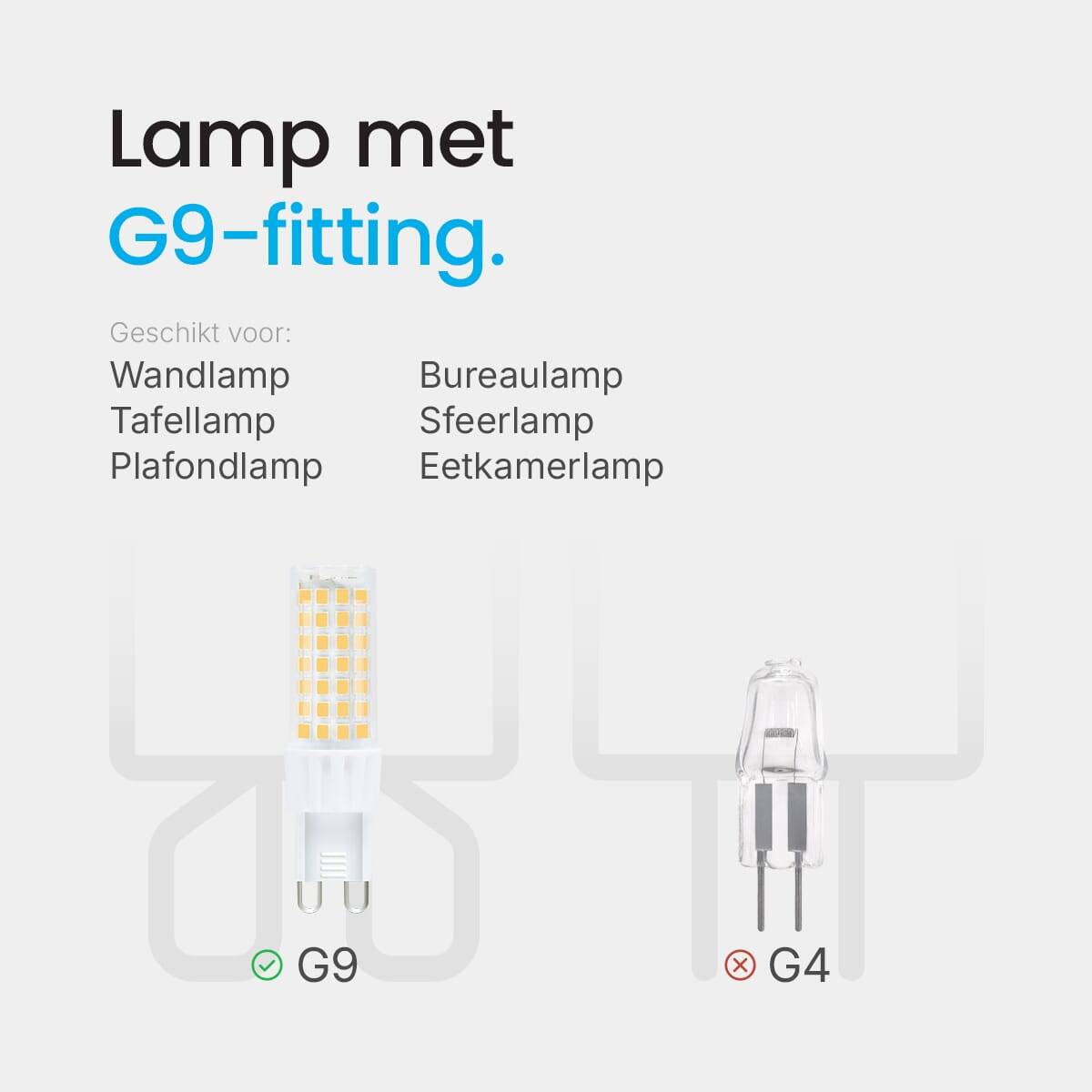 Modee LED Insteeklamp G9 Helder - 6W 600lm 2700K - Warmwit - Vervangt 60W - 25 stuks-2
