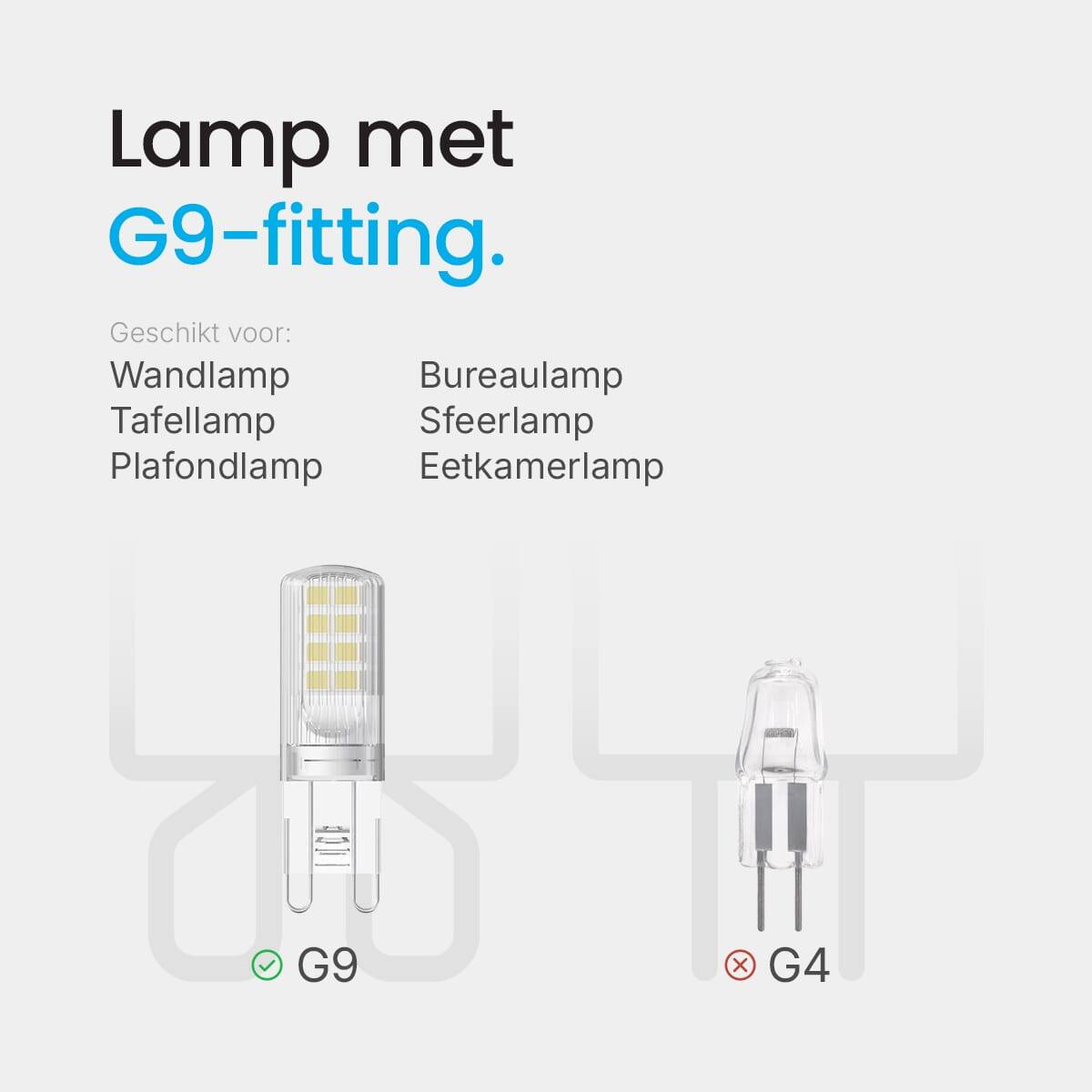Modee LED Insteeklamp G9 Helder - 2.6W 320lm 2700K - Warmwit - Vervangt 30W - 50 stuks-3