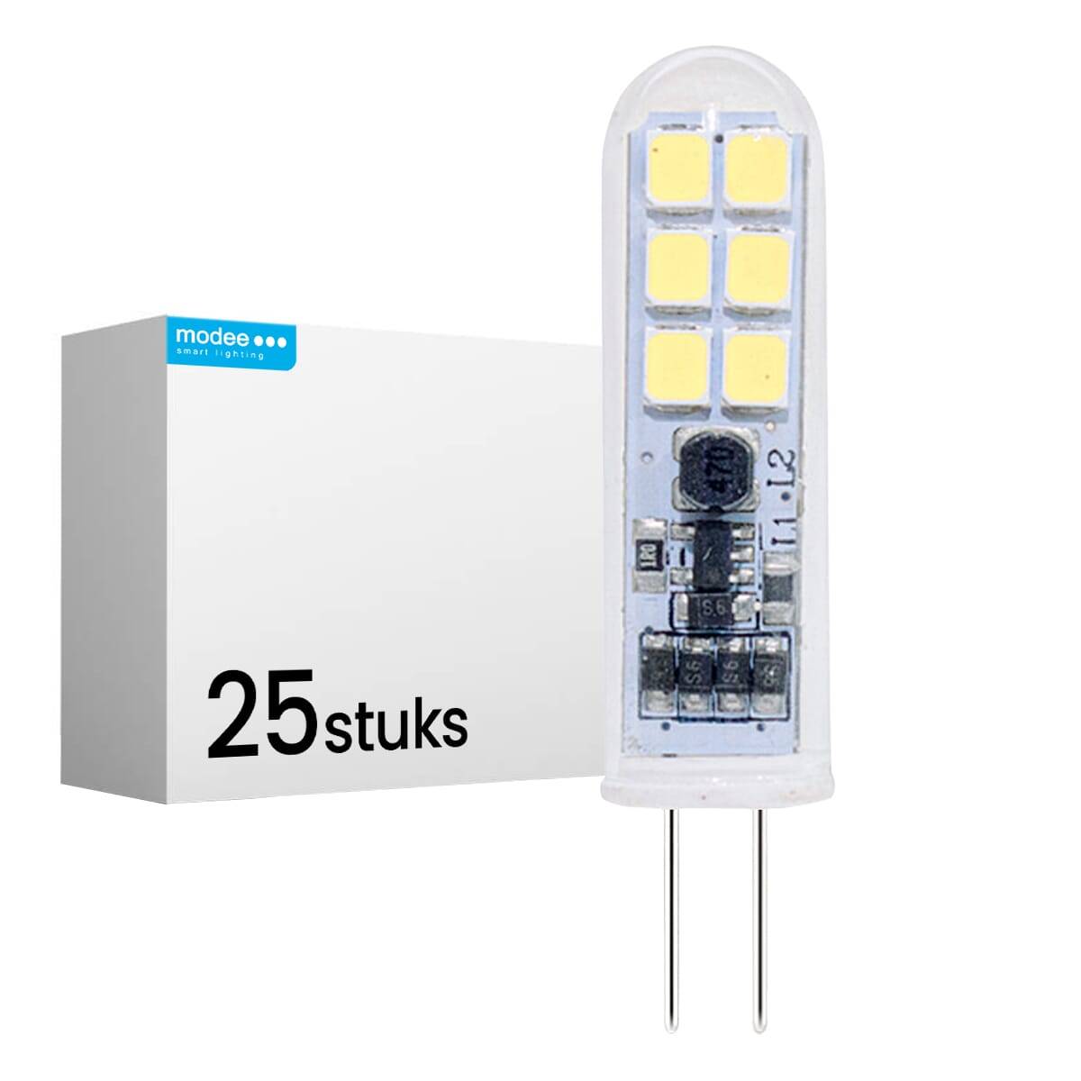 Modee LED Insteeklamp G4 Helder - 2W 190lm 4000K - Neutraalwit - Vervangt 20W - 12V - 25 stuks-0