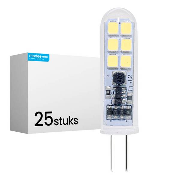 Modee LED Insteeklamp G4 Helder - 2W 190lm 4000K - Neutraalwit - Vervangt 20W - 12V - 25 stuks