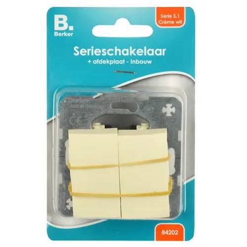 Serieschakelaar + wip inbouw crème - creme-0
