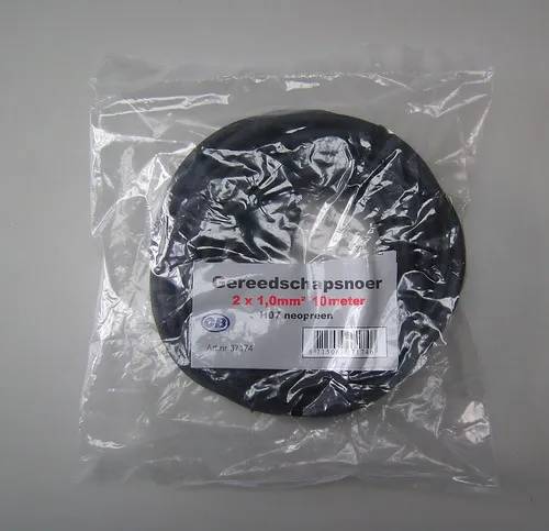 Gereedschapsnoer 2x1mm² 10 meter H07RN-F - zwart-1
