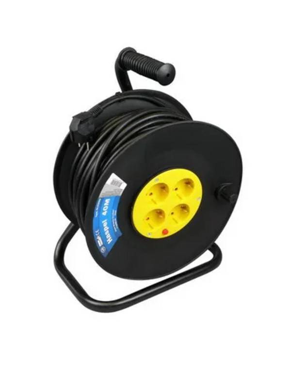 Haspel 40 meter 4V 3x1.5mm² + RA  - zwart
