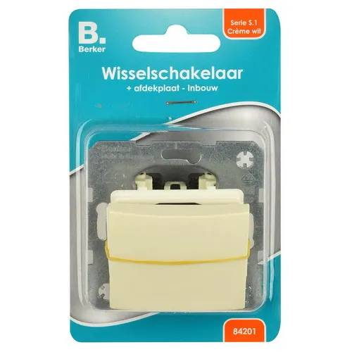 Wisselschakelaar + wip inbouw crème - creme-0
