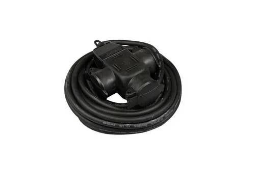 Verlengblok 3V + RA 5 meter H07 + klep - zwart-0