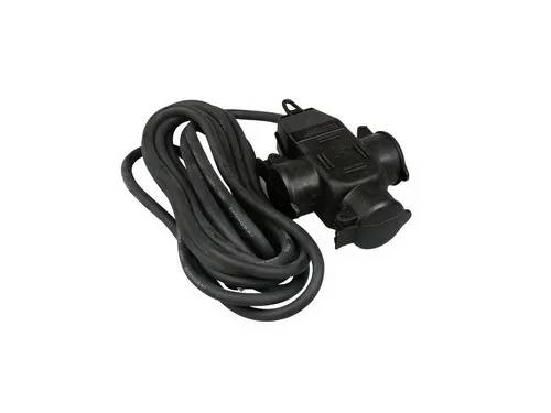 Verlengblok 3V + RA 10 meter H07 + klep - zwart-0