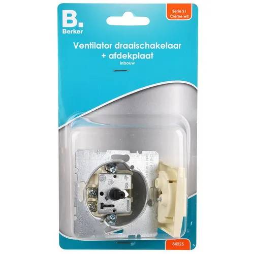 Ventieldraaischakelaar 3- standen + afdekplaat crème 1/2/3 - creme-0