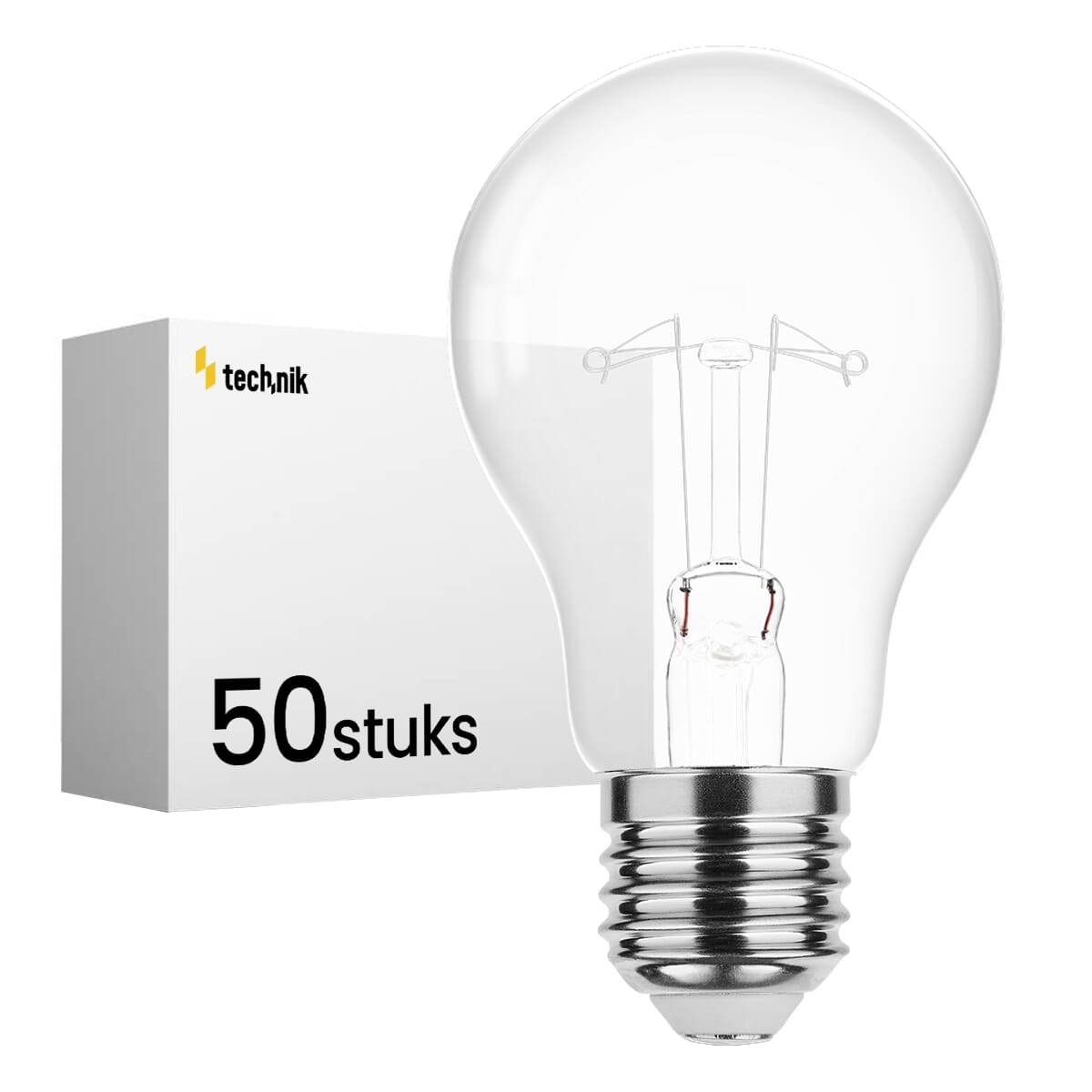 Technik Gloeilamp G80 E27 Helder - 75W 850lm 2700K - Warmwit Dimbaar - 50 stuks-0